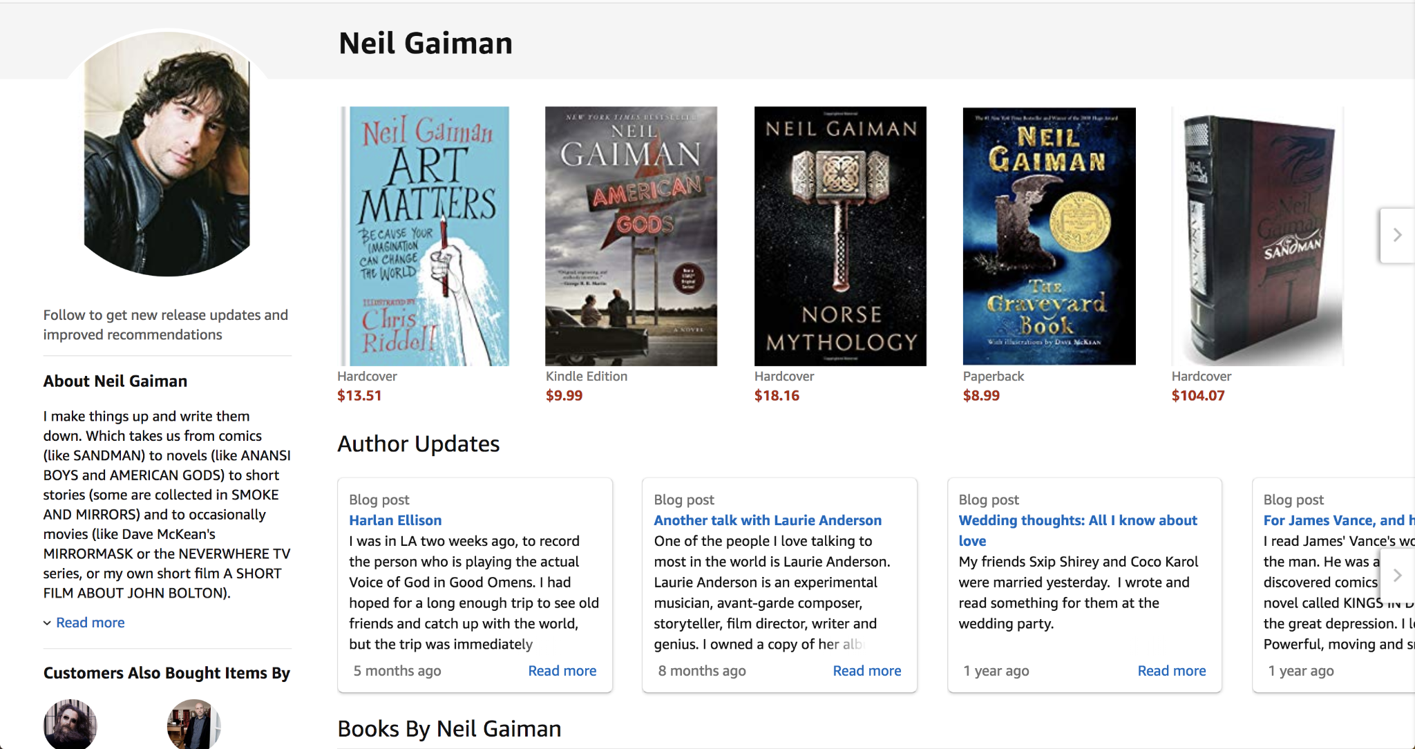 Author’s Bio or About Page